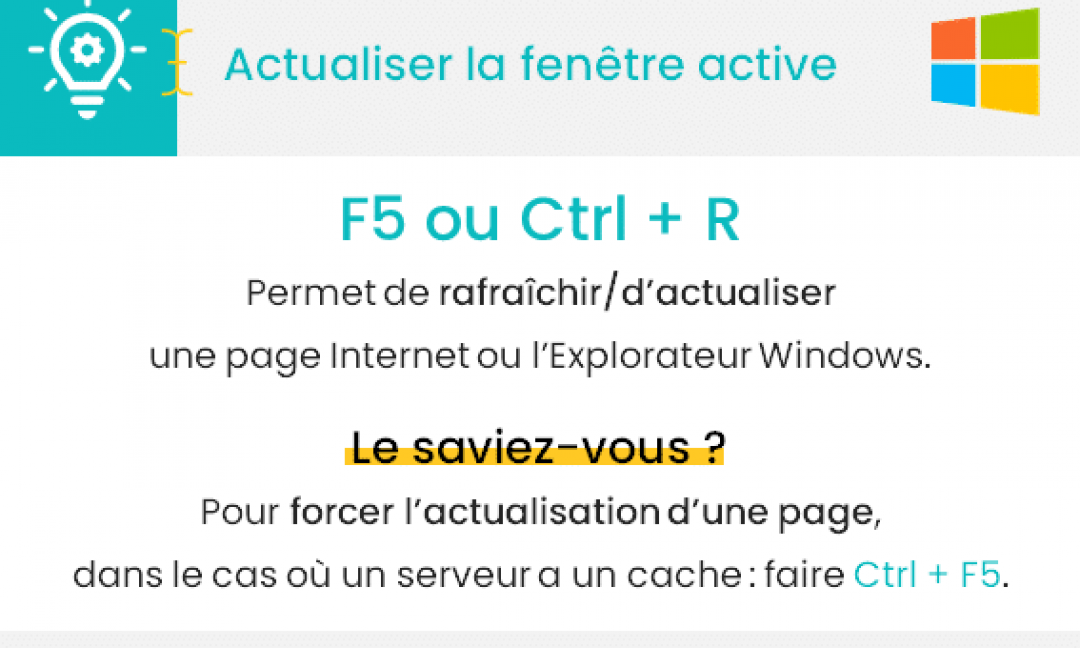 Comment actualiser une page Internet ou l’Explorateur Windows ?